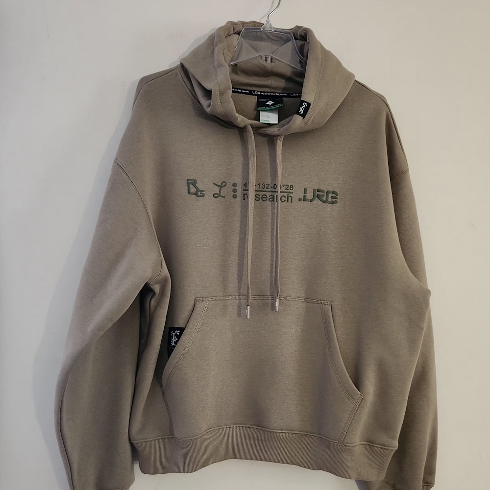 LRG (Lifted Research Group) Graphic Pullover Hoodie Size: M Color: Taupe
